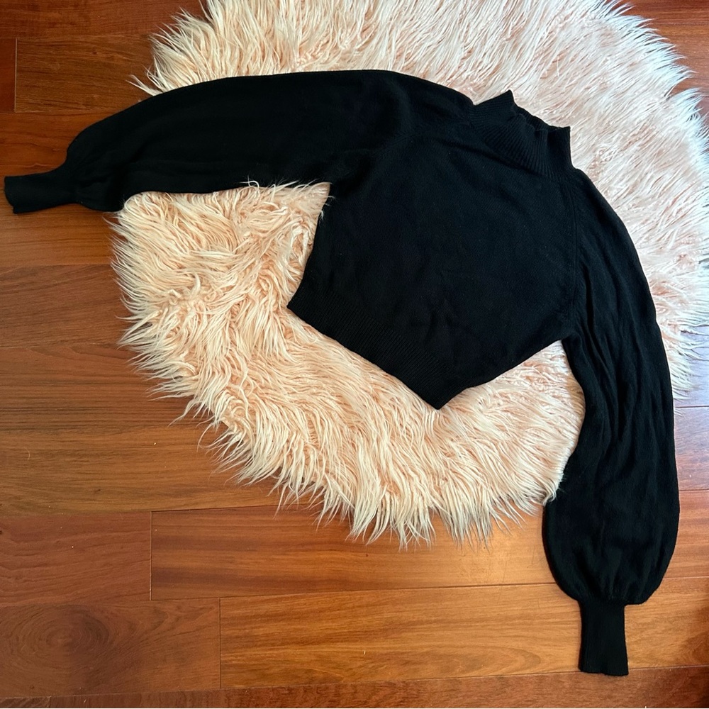 BCBGmaxAzria Black Wool Sweater